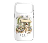 Paris France Flower Shop Chic Woman & Dog Aesthetic Design Case for iPhone 17 Pro Max