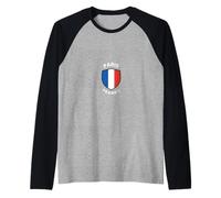 Paris France for Europe Love Raglan Baseball Tee
