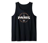 Paris France Île-de-France Coordinates Label 2C Tank Top