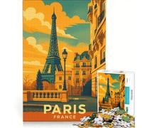 Paris France jigsaw puzzles 1000 | Hand Speed Race educational challenge Christmas Birthday Gifts 50x75cm