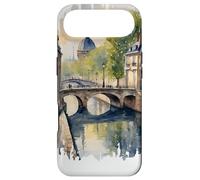 Paris France Painting Watercolor Art Vintage Travel Case for iPhone Air