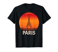 Paris France Souvenirs Eiffel Tower Sunset T-Shirt