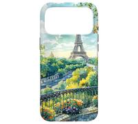 Paris France Tranquil Eiffel Tower Watercolor Case for iPhone 17 Pro Max