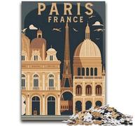 Paris France Travel Poster Jigsaws Puzzles 2000 Pieces for Adults Gifts, Challenging Difficult Deal As Gifts for The Whole Family 2000pcs(70x100cm)