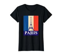 Paris France Value Graphic T-Shirt, Women, Black, L
