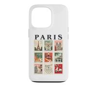 Paris France Vintage Travel Collage French Landmarks Lovers Case for iPhone 13 Pro