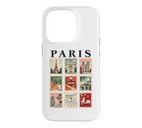Paris France Vintage Travel Collage French Landmarks Lovers Case for iPhone 14 Pro