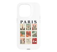 Paris France Vintage Travel Collage French Landmarks Lovers Case for iPhone 15 Pro