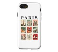 Paris France Vintage Travel Collage French Landmarks Lovers Case for iPhone SE (2020) / 7/8