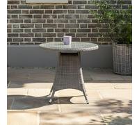 Paris Garden Bistro Table - 2 Seater - 75cm - Round - Grey - Rattan