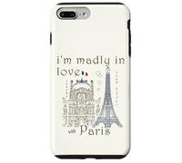 Paris, hand drawing of the Louvre and Eiffel Tower, Love Case for iPhone 7 Plus/8 Plus