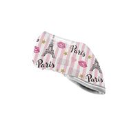 Paris Hearts Pink Stripe print Golf Iron Head Covers with Easy On Off Thick Protective Design Scratch Resistant Fit All Brands Irons
