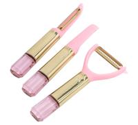 Paris Hilton 3 Piece Peeler Set with Pink Jewel Shaped Handle, Dishwasher Safe Kitchen Tools and Utensil, Pink and Gold