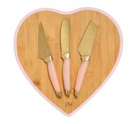 Paris Hilton 6 Piece Cheese Knife Set, Stainless Steel, Reversable