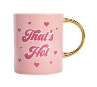 Paris Hilton Fackelmann That's Hot Ceramic Mug 450 ml - Stylish Coffee Mug Saying, Ideal for Everyday Use, Not Microwave Safe, Pink