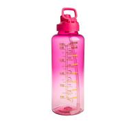 Paris Hilton Motivational Drinking Bottle, Pink with Hearts, Ombre, 1.8 Litres, Inspirational, Leak-Proof, Ideal for Sports & Everyday Life, Plastic, Measurement Markings, 32x11.5cm