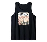 Paris in The Springtime Cherry Blossoms France Tank Top