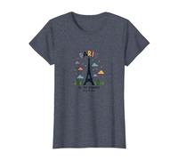 Paris in The Summer Whimsical Eiffel Tower T-Shirt, Women, Heather Blue, S