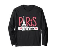 Paris Je T'Aime Eiffel Tower France Souvenir Gift Long Sleeve T-Shirt