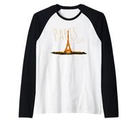 Paris Je T'Aime - Eiffel Tower France Souvenir Gift Raglan Baseball Tee