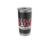 Paris Je T'Aime Eiffel Tower France Souvenir Gift Stainless Steel Insulated Tumbler