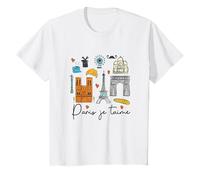 Paris Je T'aime Paris Lover Traveling France Baby Toddler T-Shirt