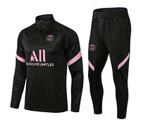 Paris Jersey Tracksuit Long Sleeve Jacket Spring and Autumn Jacket Football Uniform Men Women Black