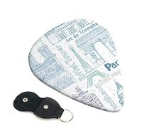 Paris Landmarks Pattern Printed Guitar pick Guitar Plectrums for Acoustic Guitar Electric Guitar Bass Guitar - Guitar Accessories - 6 Pack 0.71mm