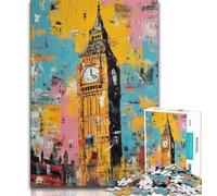 Paris London Puzzles 1000 Pieces for Adults,Challenging To Complete But Fun And Humorous Unique Home Decor And Gifts 50x75cm