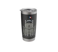 Paris, Louvre, Hand Drawing Louvre Palace, France Stainless Steel Insulated Tumbler