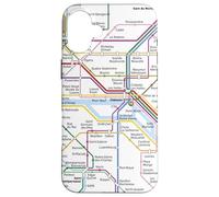 Paris Metro Map Vintage Case for iPhone 16 Plus