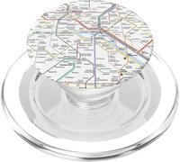 Paris Metro Map Vintage PopSockets PopGrip for MagSafe