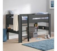 paris midsleeper wooden bunk bed in anthracite