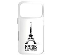 Paris Mon Amour Eiffel Tower Art Brush Case for iPhone 17 Pro