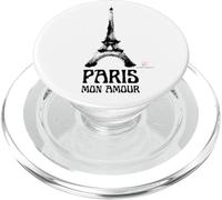 Paris Mon Amour Eiffel Tower Art Brush PopSockets PopGrip for MagSafe