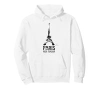 Paris Mon Amour Eiffel Tower Art Brush Pullover Hoodie