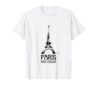 Paris Mon Amour Eiffel Tower Art Brush T-Shirt