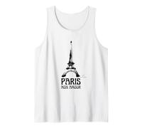 Paris Mon Amour Eiffel Tower Art Brush Tank Top
