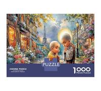 Paris Monk Scene 1000 Piece Jigsaw Puzzle - Premium Paper Surface Texture - Glare-Free Finish 52x38cm/1000pcs