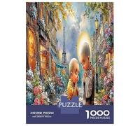 Paris Monk Scene 1000 Piece Paris Monk Scene Jigsaw Puzzles for Puzzles 1000 Pieces Jigsaw for Adults Challenging Puzzles for Adults Birthday Gifts 52x38cm/1000pcs