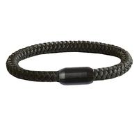 Paris Montana Paracord Bracelet | Black Stainless Steel Magnetic Clasp | Braided from Sailor's Yarn | Sailing Rope | Maritime & Waterproof | 8 mm Diameter | Handmade | Men and Women |, 19 cm - 24 cm,