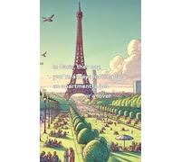 Paris Notebook | Eiffel tower Edition | Size A5 (12.7 x 20.32 cm / 5 x 8 in), 121 pages, cream paper, no lines | Travel notebook, journal, diary, souvenirs, Paris gift