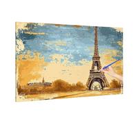 Paris Paint by Numbers for Adults Beginner, DIY Adult Paint by Numbers Retro, Painting by Number on Canvas, Oil Painting Arts and Crafts for Room Decor, Gifts for Women, Without Frame 220x100cm A-38