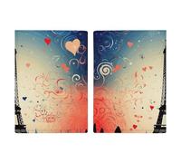Paris Pattern Passport Holder, ID Card Protector Case Passport Holder with Slot Passports Travel Wallet Document Cover for Women And Men