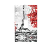 Paris Print Decorative 1-Gang Wall Plate,Standard Size Unbreakable Polycarbonate Switch & Outlet Cover