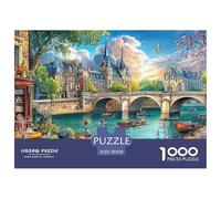 Paris River SceneMaster-Level Jigsaw Puzzles for Adults Embark on A 1000-Piece Advanced And Challenging Puzzle Games Journey - Positioned As The Ultimate Gift Jigsaw Puzzles for Adults And Kids Age 1
