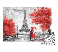 Paris Romance-artistic Watercolor Style Family Puzzles 1000 Pieces with High Definition Print Jig Saws for Educational Game Decompression As Frameable Puzzles 70x50cm/1000pcs