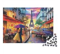 Paris Romance Street 1000 Pc Eco-Friendly Paper Premium Puzzle for Kids Beginners, Ultra Difficult Puzzle, After-school Activity, Puzzle 70x50cm/1000pcs