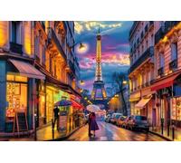 Paris Romance Street 1000 Piece Jigsaw Puzzle for Adults Teens Jigsaw Post Exam Relaxation Challenging Design Great Gift for Students Stress Reliever 1000 PCS