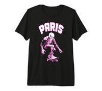 Paris Skateboard Punk Rock Leather Jacket Vaporwave Skater Premium T-Shirt